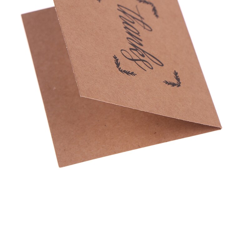 18pcs Envelope Sticker Set Thank You Greeting Card kraft Paper Envelopes Seal Sticker Wedding Party Mini Brown Paper Card