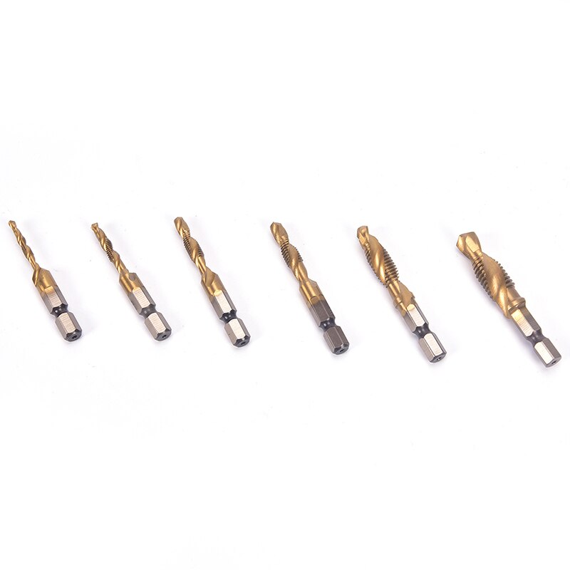 Hex Shank Machine Taps Kit Metric Plug Hand Tap Drill Bits HSS 6542 Screw Spiral Point Thread M3 M4 M5 M6 M8 M10 Metalworking