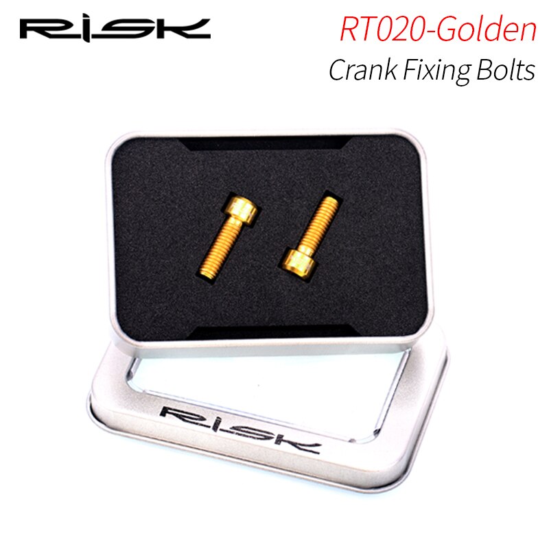 RISIKO M20x8 Fahrrad Kettenblatt Schrauben Titan MTB Rennrad Kurbel Abdeckung Arm Deckel Tassen BB Tretlager Befestigungs Schraube für SHIMANO: Kurbel Bolzen Gold