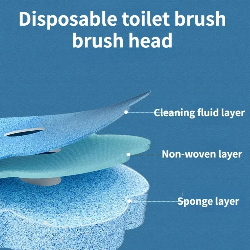 Einweg-Toiletten bürste Wand montage multifunktion ale Ersatz kopf Dekontamination Reinigungs werkzeug Home Badezimmer Toilette