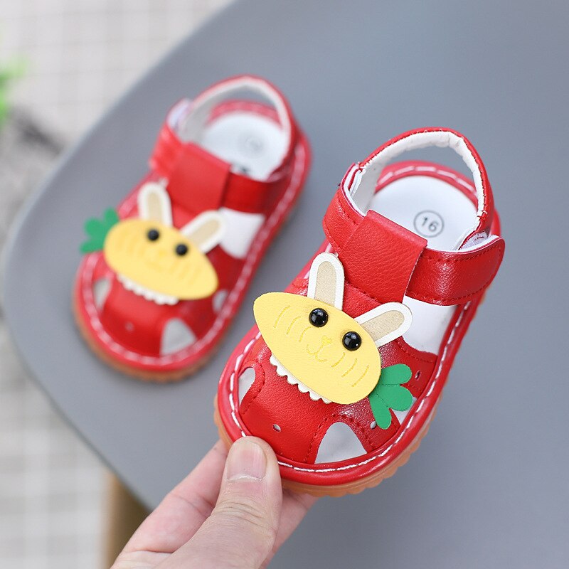 Chaussures d'été pour enfants, sandales à semelles souples, pour bébés et tout-petits, 11.5-13.5cm,: Red / US 5.5   Insole 13cm