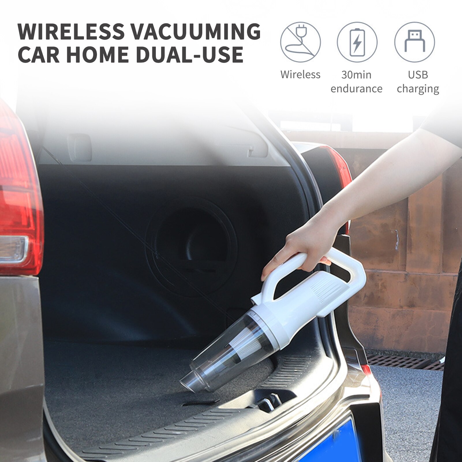Wireless Car Vacuum Cleaner 12KPa Powerful Suction Household Small Wet and Dry High-powered 120W Handheld Vacuum Cleaner