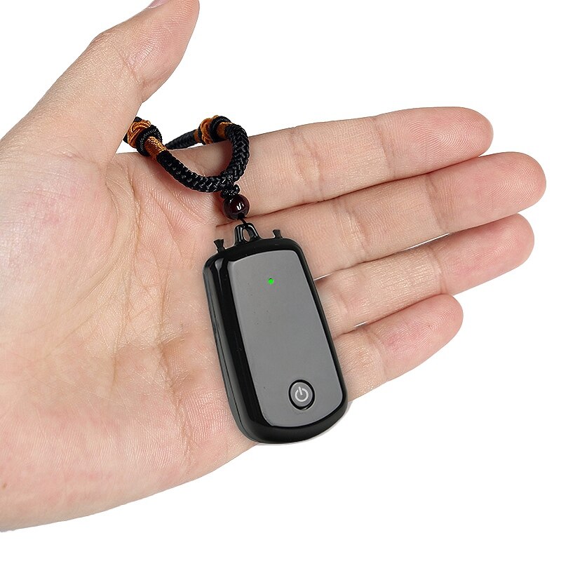 Purificador de aire de cuello colgante, barra de oxígeno portátil para coche, purificador de aire ionizado negativo con batería de 230MAH