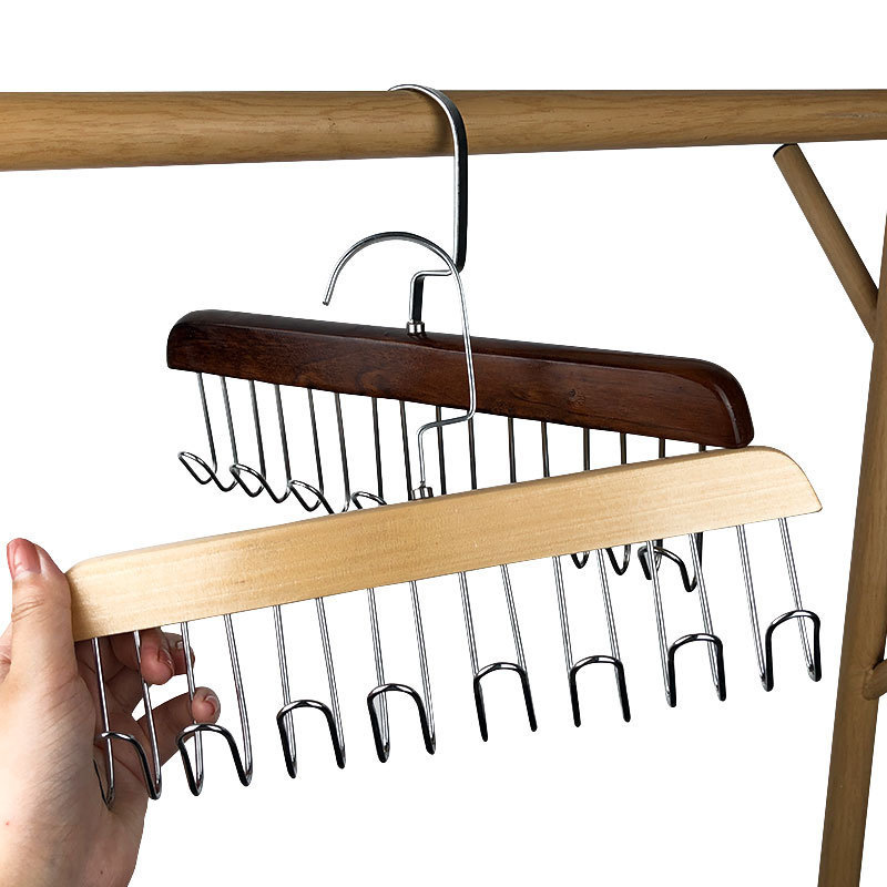 1 st Massief Houten Droogrek 8 Haken Multifunctionele Kleding En Broek Haken Draagbare Thuis Appartement Kleerhanger
