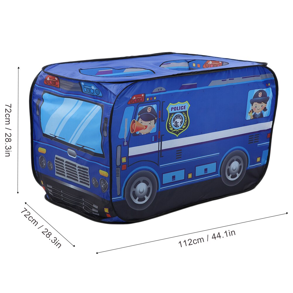 Kids Children Tent Popup Play Tent Toy Outdoor Foldable Playhouse Fire Truck Police Car Game House Bus Tent Indoor Outdoor Game: 3