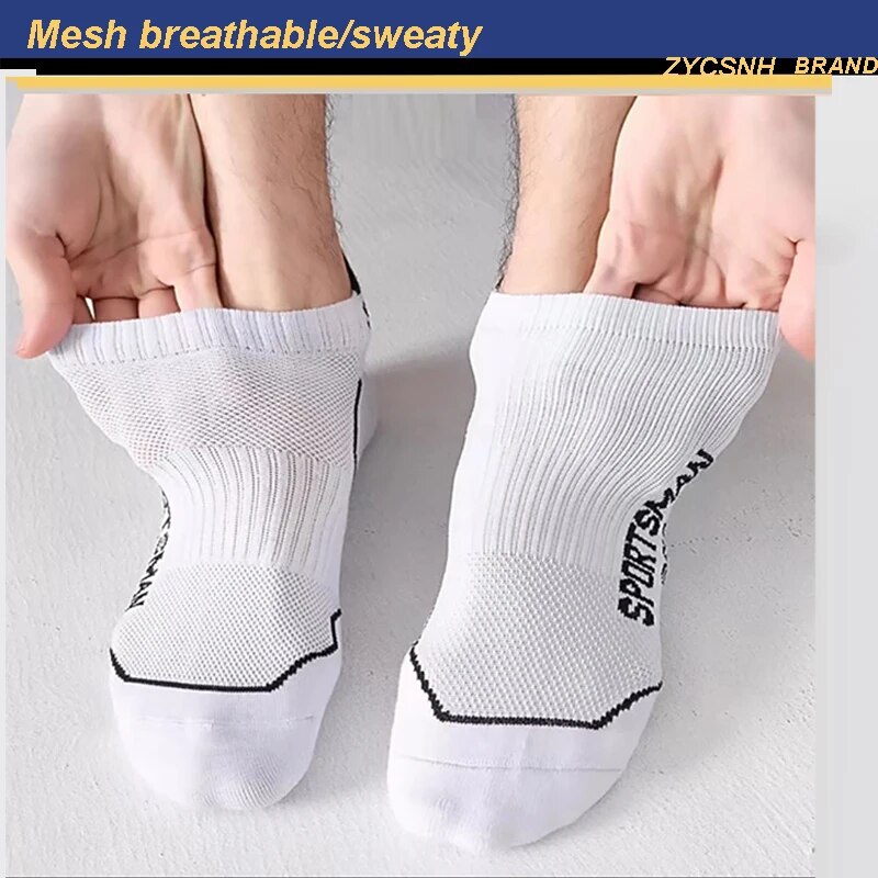 5/10 paires de chaussettes de cheville pour hommes de , chaussettes de sport douces et respirantes, maille décontractée, athlétique, été, coupe fine, courtes, Sokken, taille 38-44