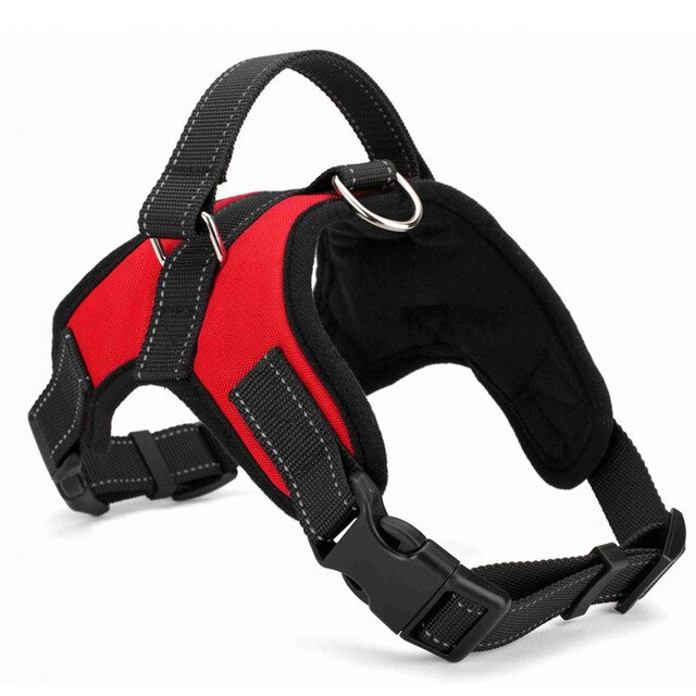 4 kleuren s/m/l/xl verstelbaar puppy groot hondentuig voor honden dieren huisdier wandelen handriem hondenbenodigdheden nylon hondentuig: Rood / Ik