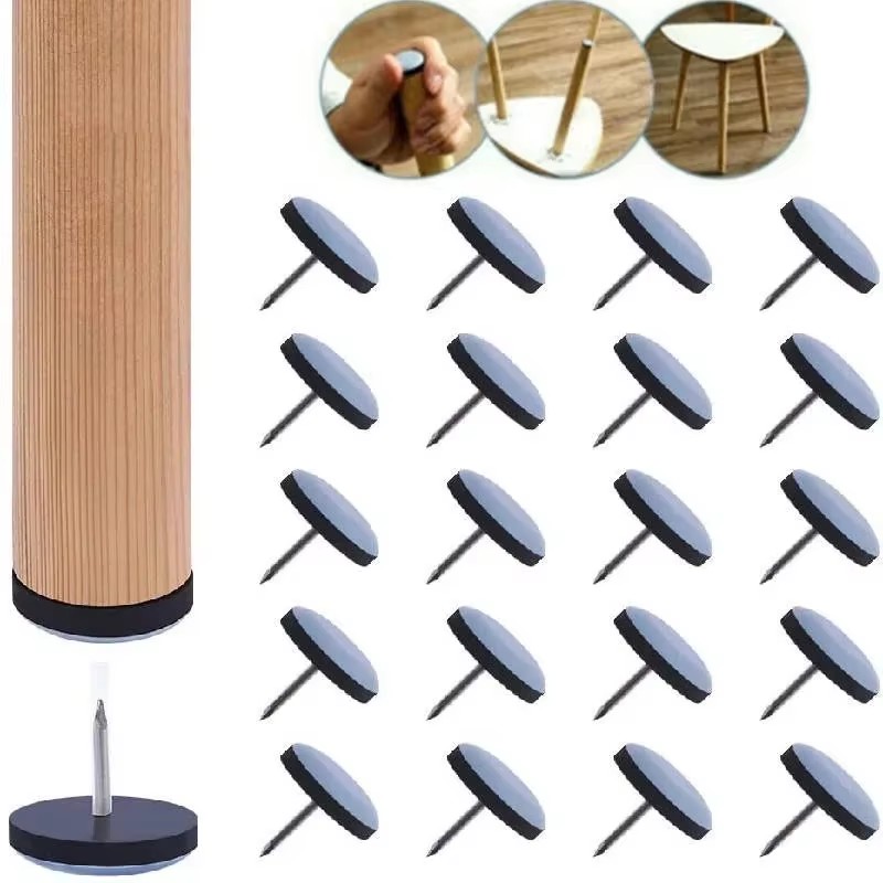 4/8/16PCS Furniture Leg Sliders Pads With Nail Feet Furniture Moving Gliders Mover Floor Protector for Tables Sofas Recliners