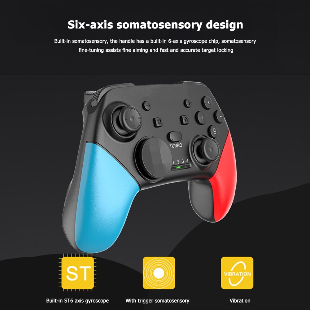 Draadloze Bluetooth Gamepad Game Controller Met 6-Axis Handvat Voor Ns-Schakelaar Pro Gamepad Joystick Voor schakelaar Pro Console