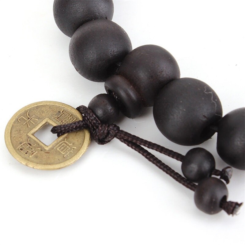 10MM Wood Buddha Buddhist Beads Bracelets Tibet Mala Bangle Wrist Band Jewelry Unisex Charm Strand Bangles