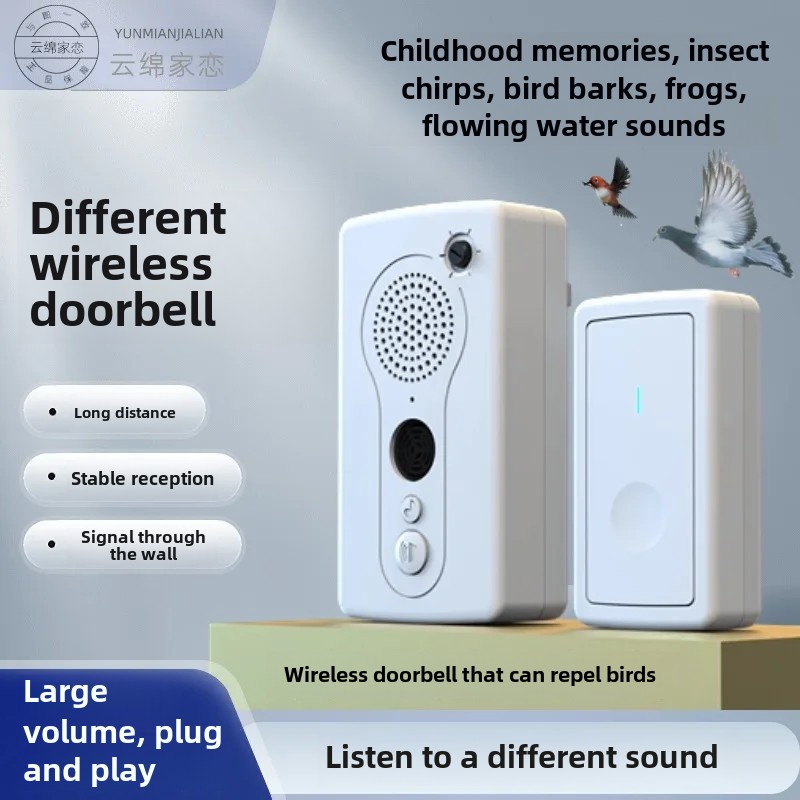 Long Distance Shake Control Bird Repellent Ultrasonic Amazing Bird Home Balcony Automatic Tracking Device Anti-Poop Wireless