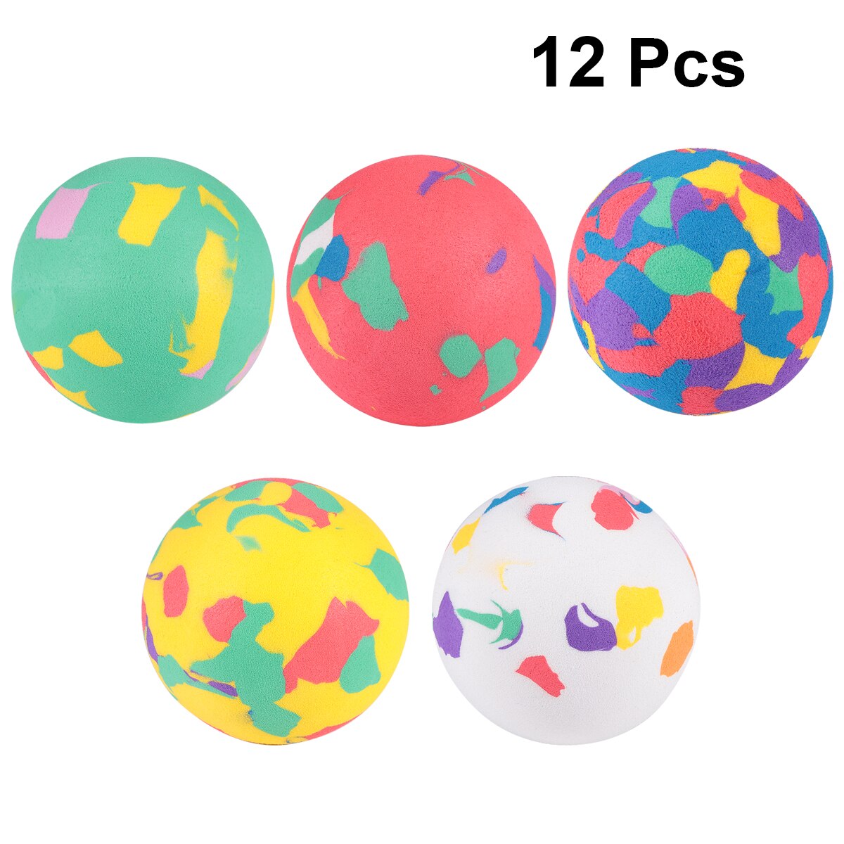 12pcs Bounce Balls Colorful Bouncy Balls Jumping Balls Children Kids Balls