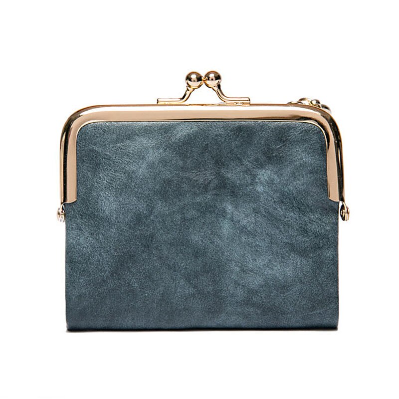 Vintage Frauen Brieftasche Multifunktions Faltbare Kurze Kupplung Tasche Multi-karte Slots Kreditkarte Halter Casual Weibliche Bifold Geldbörse: Blau