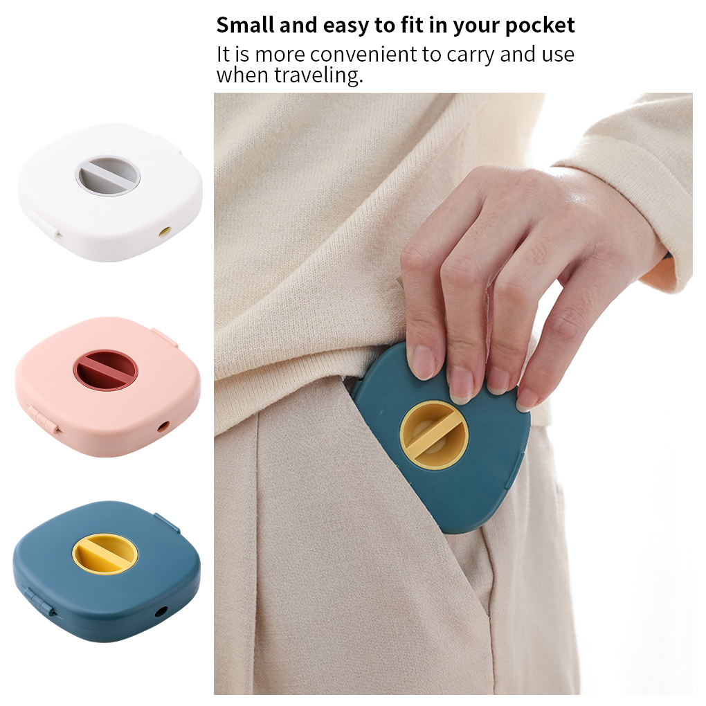 Cable Organizer Rotating Cable Winder Box Plastic Portable Wire Storage Case Phone Holder Wire Management