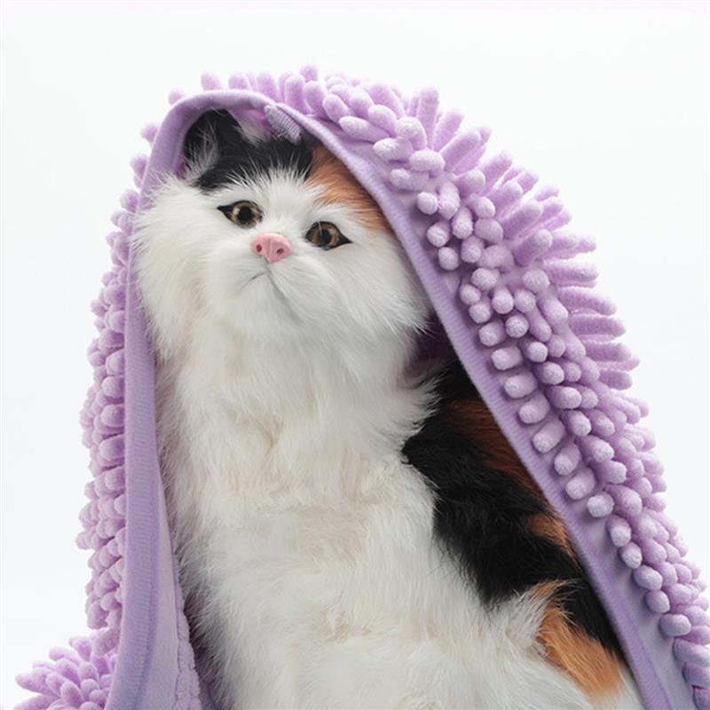 Pet Bath Towel Dog Cat Dry Towls Soft Grooming Massager Absorbent Towel Quick-drying Multipurpose Cleaning Tool Pet Supplies