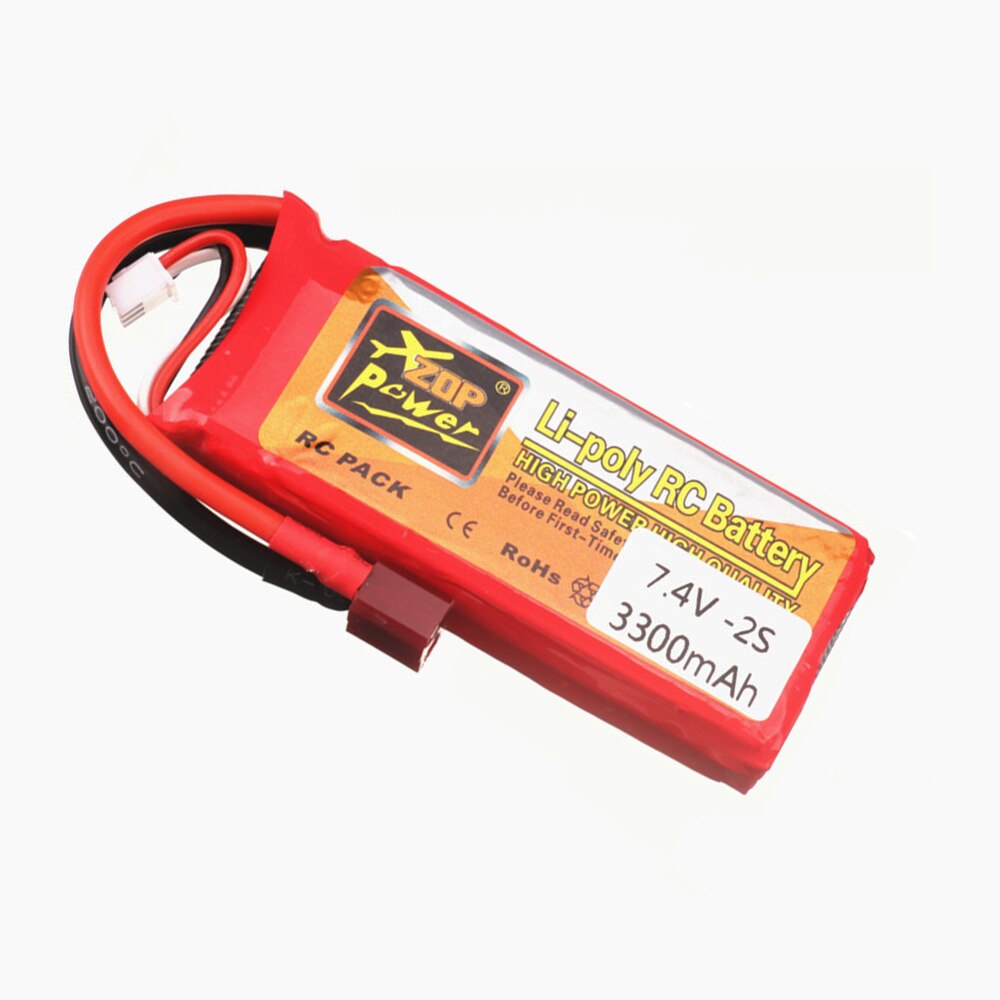 7.4 v lipo-akkus für wltoys 144001 2.4g renn-rc-cars, ersatzteile, 2s 7.4v 3300 mah lipo-akkus für wltoys 12428 1-5 stück: 1 stck.