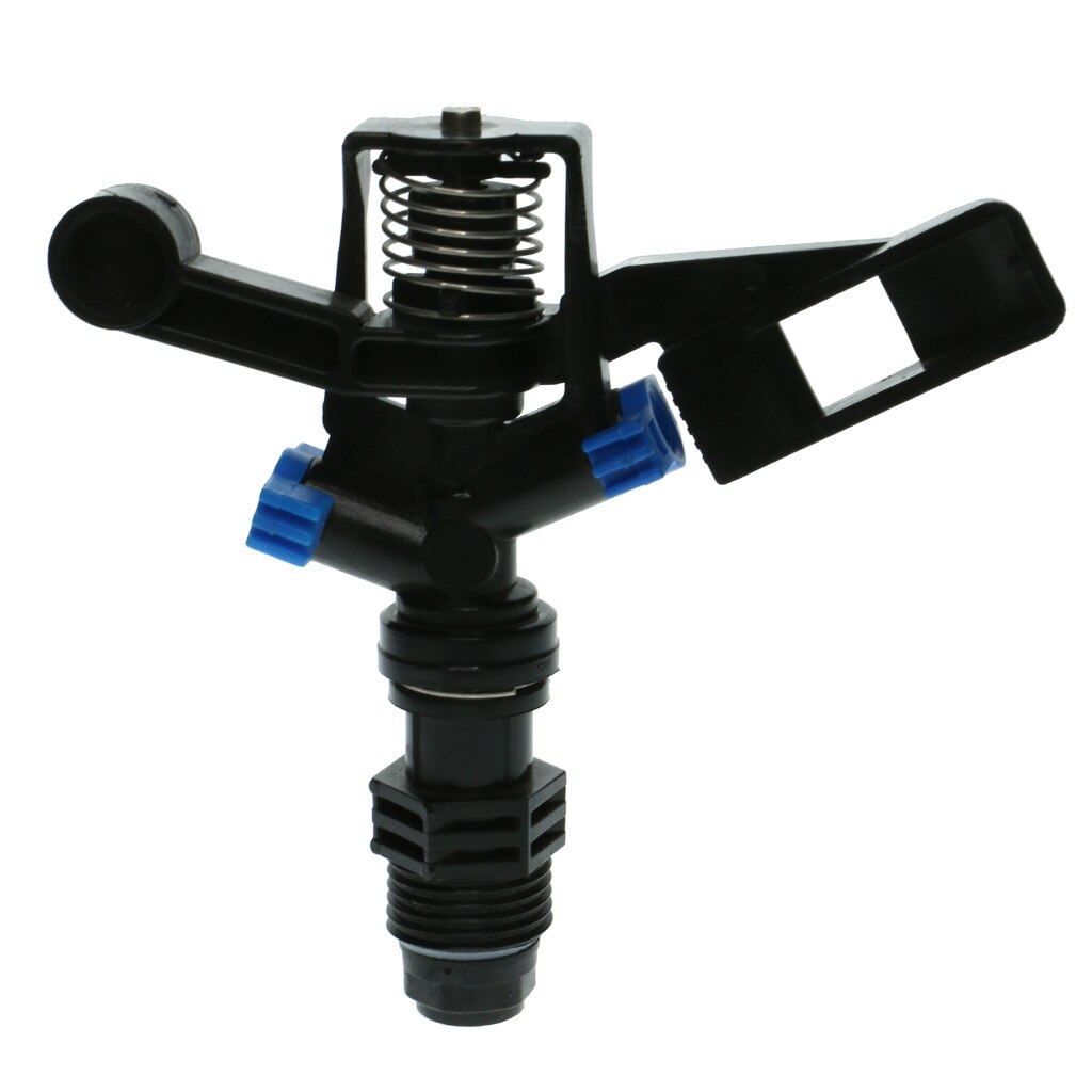 1/2 inch Heavy Duty Plastic Impact Head Sprinkler 360 Degree Rotary Spray Sprinkler Garden Irrigation Watering System
