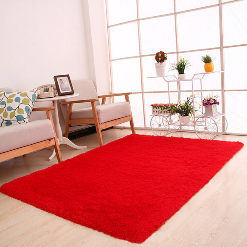Tapis moelleux anti-dérapant Shaggy zone tapis salle à manger maison chambre tapis tapis de sol 50*80cm directe wu7 30 +: VIOLET