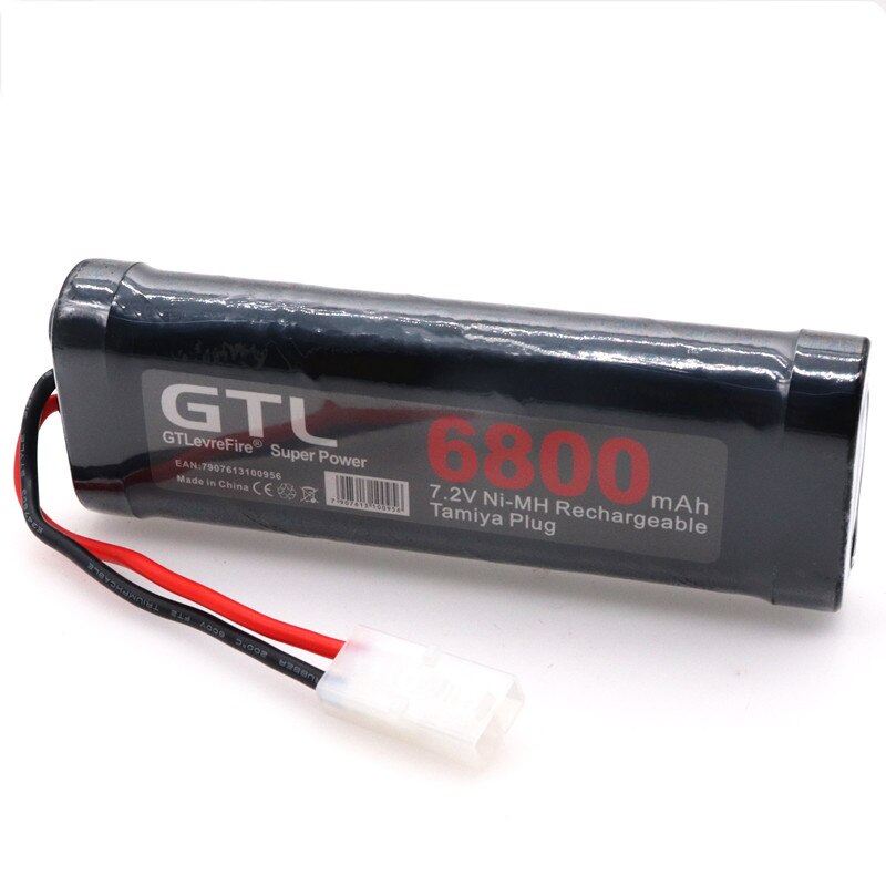 Original 7.2v batteri 6800 mah nimh batteripakke til rc bil lastebil buggy båttank ni-mh baterias grå kveldsmat