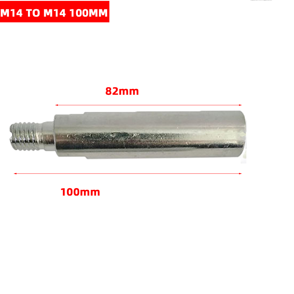 1PCS M14 M10 thread adapter Extension rod 50mm-100mm angle grinder extension rod for polishing pad grinding connection: M14 100MM