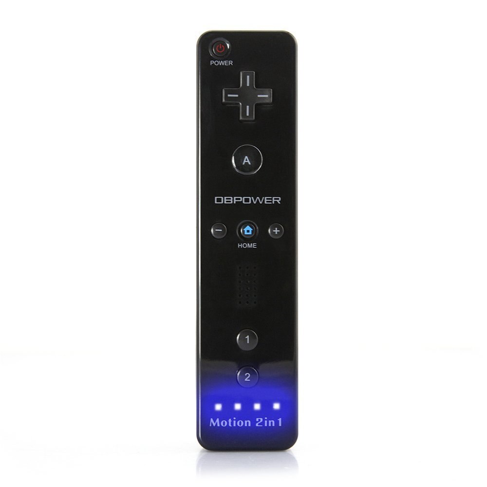 ViGRAND 1pcs Black Wireless Remote Controller For Nentendo Wii with Built in Motion Plus Remote and Nunchuk