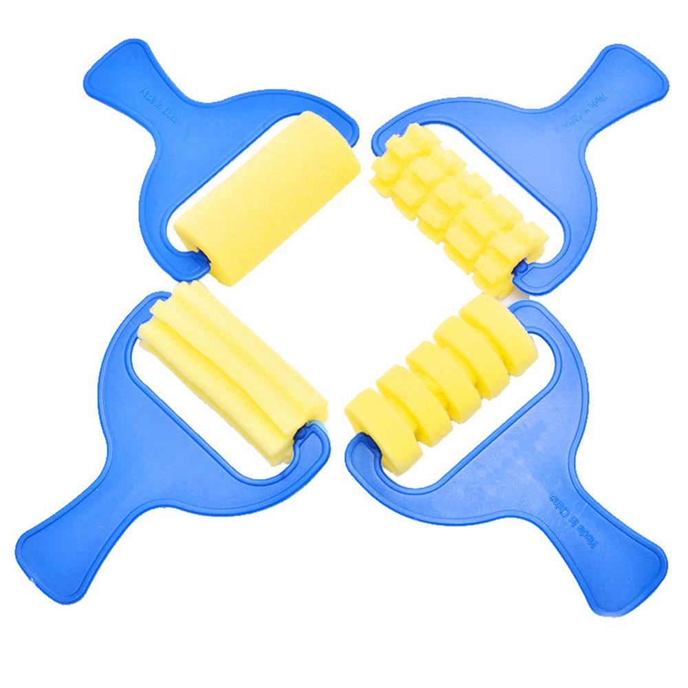 30 pcs Kids Early Learning Sponge Painting Brushes Kit Sponge Drawing Shapes Paint Craft Brushes for Toddlers Assorted Pattern