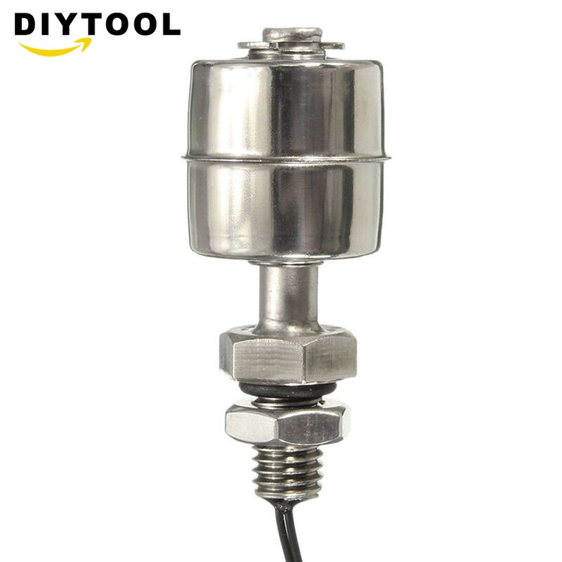 Stainless Steel Vertical Liquid Water Level Sensor Internal Float Switch 45mm Line 30CM