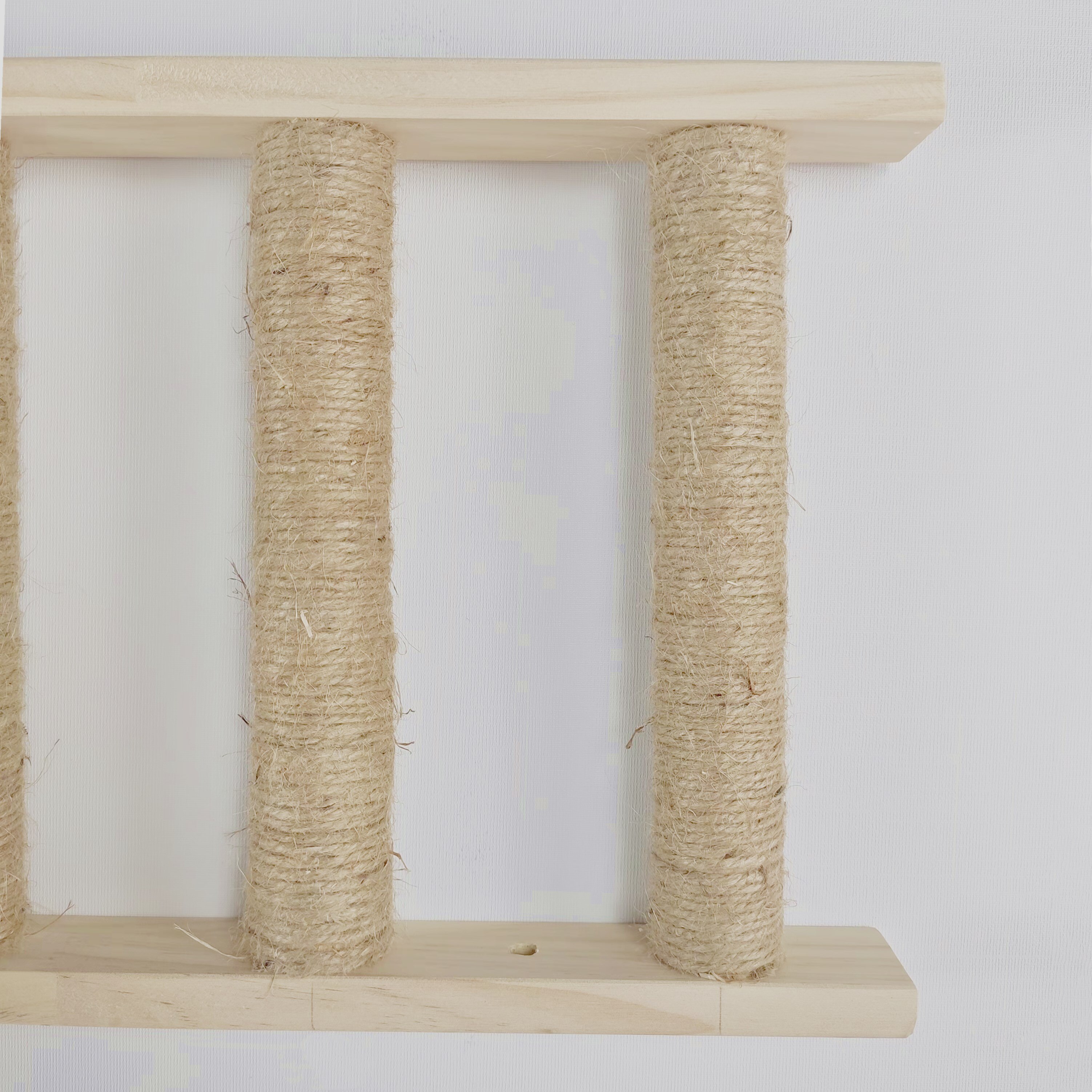 Wood Cat Mounted Vertical Ladder with Sisal Scratching Posts Handcrafted Wooden Cat Jumping Board Bed Cat Tree Activity Centres