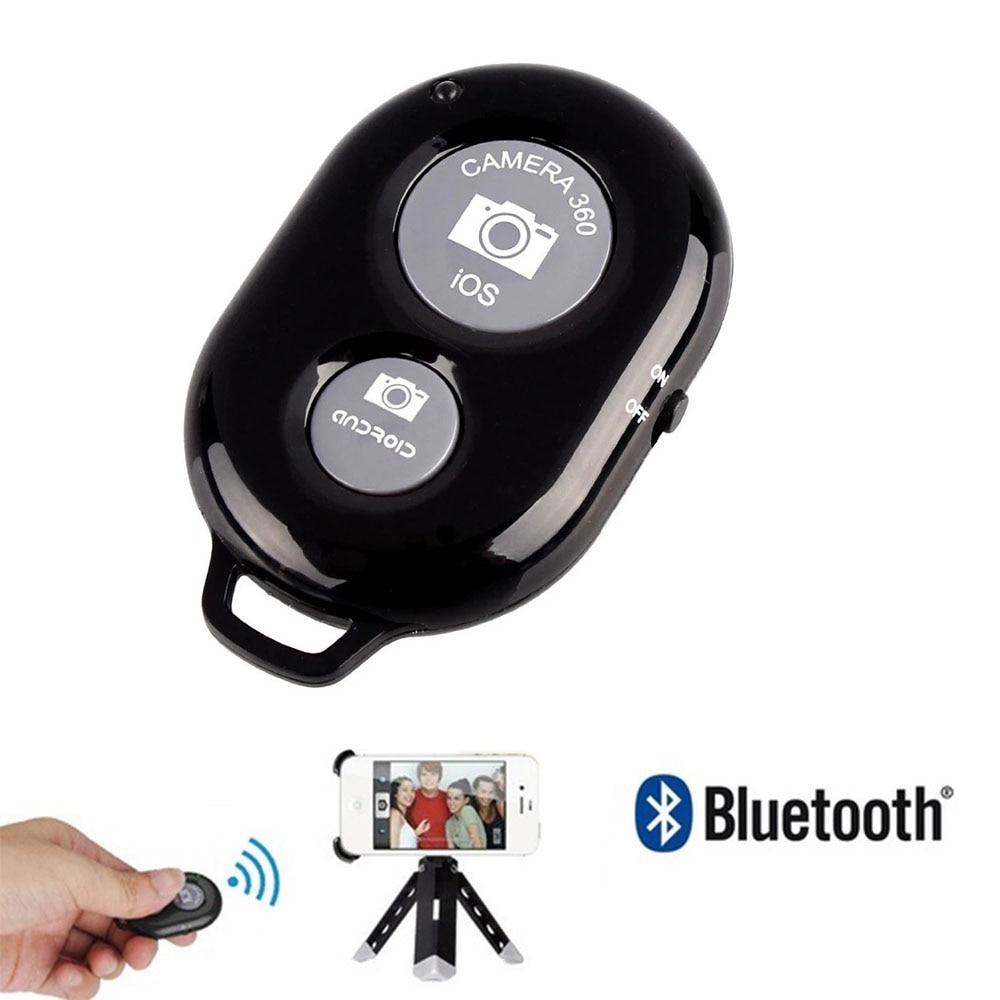 Draadloze Bluetooth Remote Control Camera Shutter Selfie Button Controller Trigger Clicker Voor Ios En Android-apparaten