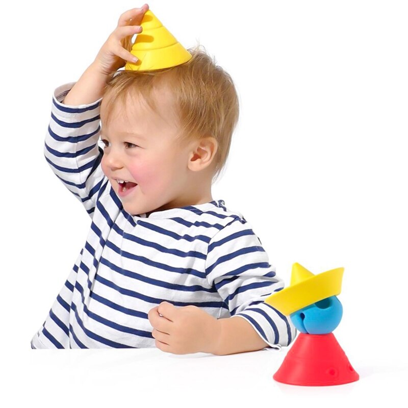 Kids Brain Development Early Education Toy Multicolor Convertible Cones Building Toys Parent-child Interactive Game