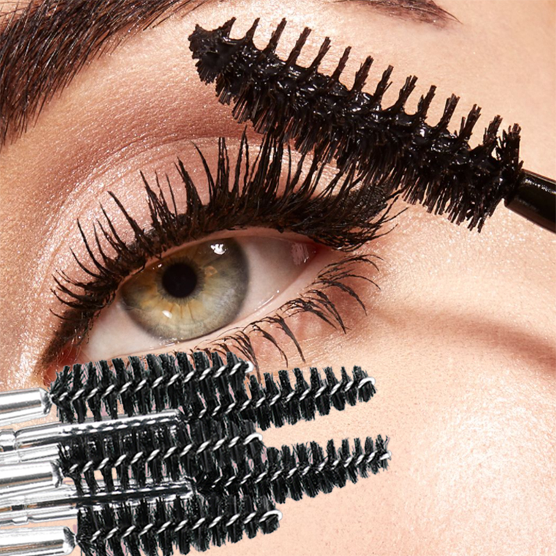 1/10 Uds. Cepillos suaves para pestañas, cepillo para cejas retorcido, contorno de codo, delineador de ojos, cepillos para mezclar ojos, herramienta de maquillaje cosmético