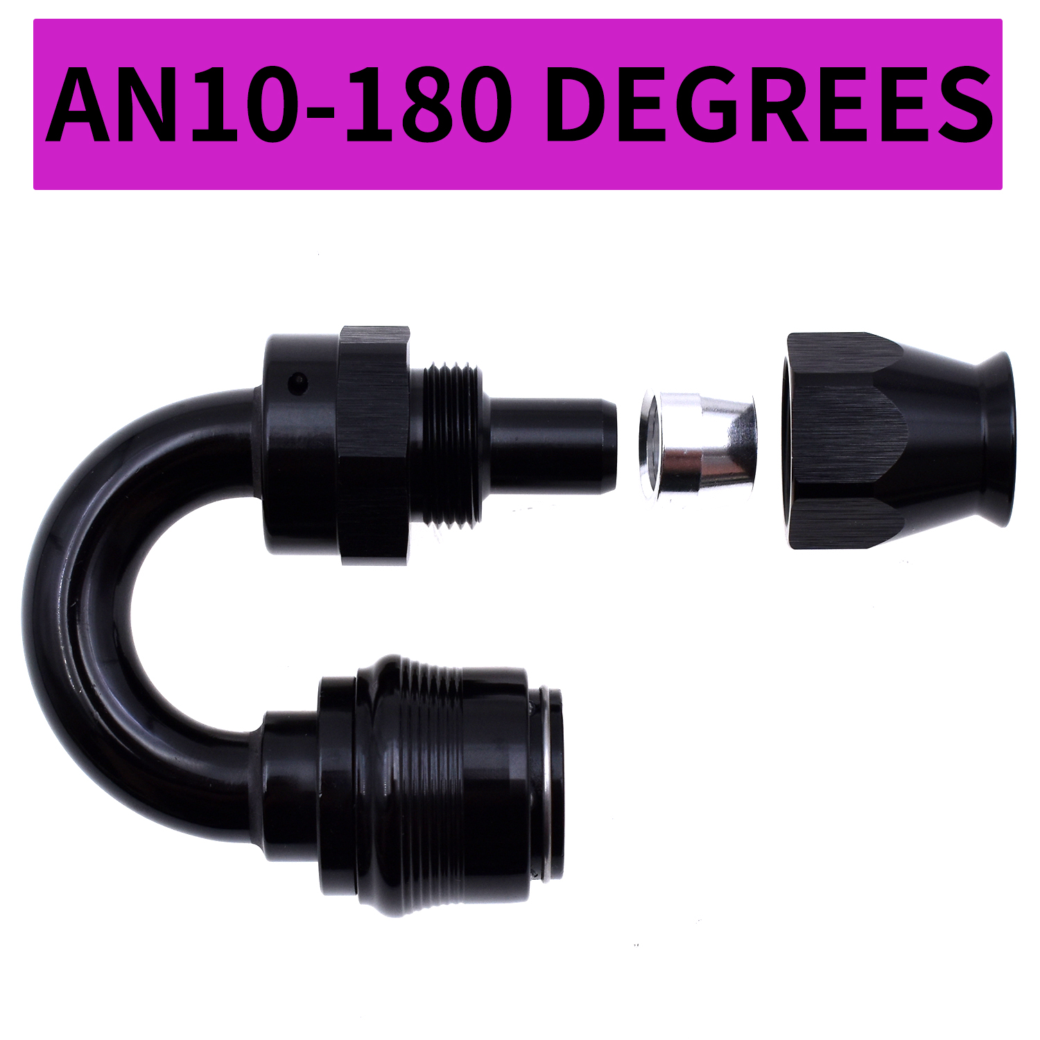 PTFE AN10 Al Alloy Straight45°90 Degree Swivel Hose End Fitting Quick Release Oil Hose Connector Universal Auto Modified Adapter: Red