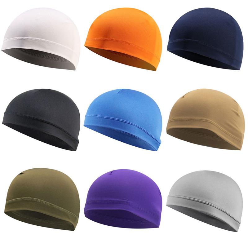 Cycling cap windproof Men Spring Under Helmet Cap Running Cycling Helmet Liner Skull Cap Beanie Hat Quick Dry Sport Caps TSLM1