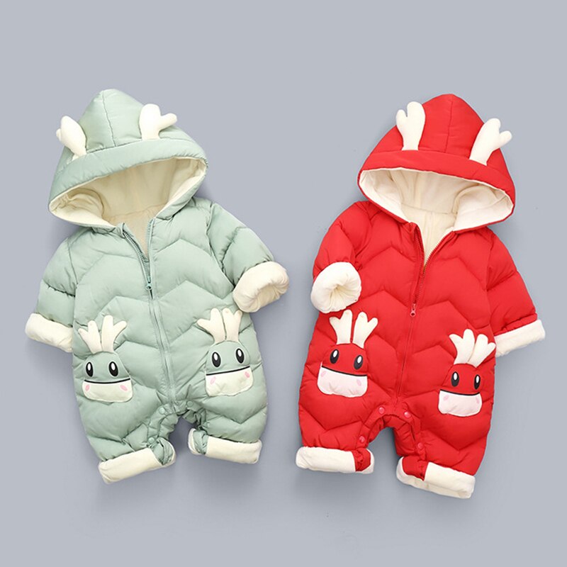 Baby Kleding Winter Snowsuit Plus Fluwelen Dikke Jongen Jumpsuit 0-3 Jaar Pasgeboren Romper Baby Meisjes Overalls Peuter jas-30