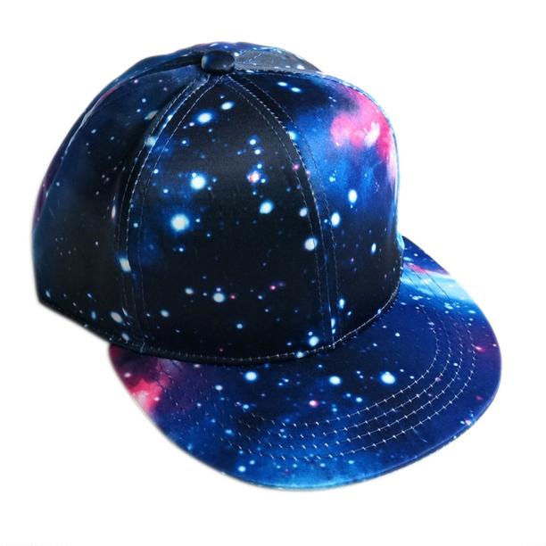 nueva galaxia cielo estrellado gorra de béisbol mujeres hombres hip-hop sombrero al aire libre Snapback gorra gorras planas Casual galaxy snapback: Azul