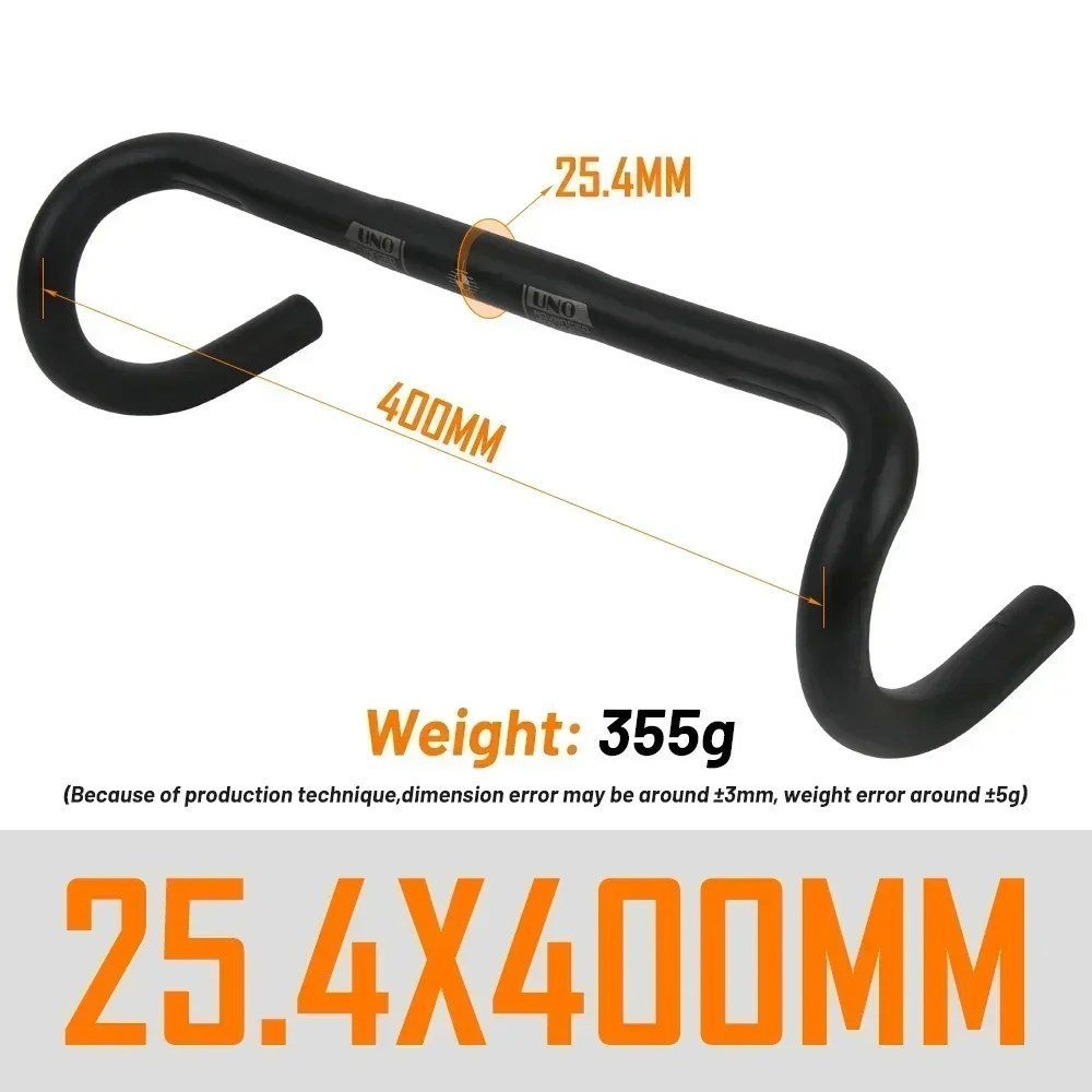 UNO Aluminiumlegierung Rennen Rennrad Lenker gebogen Bar Fahrradlenker 25,4/31,8 mm 360/380/400/420/440 MM Fahrradzubehör: Gelb