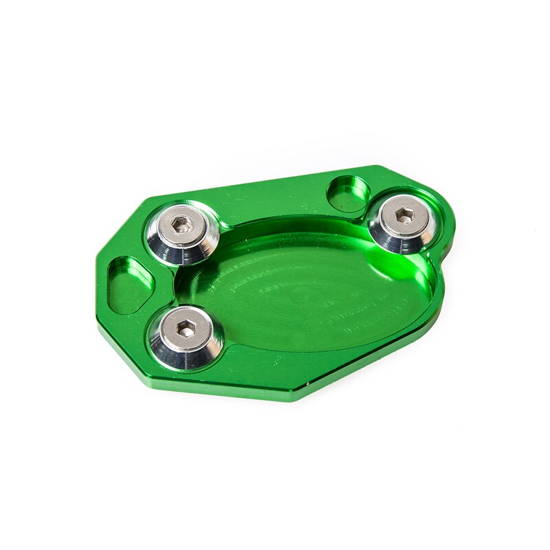 Parking Side Kickstand Pad Pedaal Extension Voet Stand Plaat Houder voor Kawasaki Z1000 Z1000SX Ninja 1000 ZX-10R ZX10R ER6N ER-6N: Green