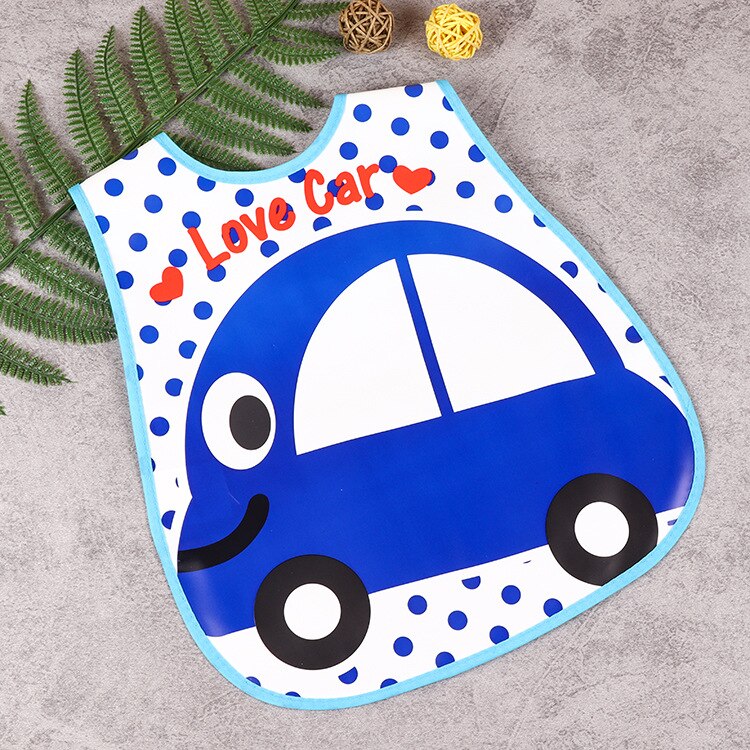 Baberos de plástico ajustables para bebé, Baberos para comer a prueba de agua, paño de alimentación de dibujos animados para bebé, delantal para niño, ropa para eructar, Baberos para niña y niño: E