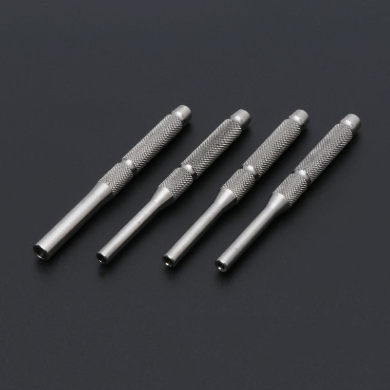 4 stk / sæt rustfrit stål multi størrelse hul ende rullestift værktøj starter punch kits 1/8\ " 5/32\ " 3/16\ " 7/32 ''  j78c