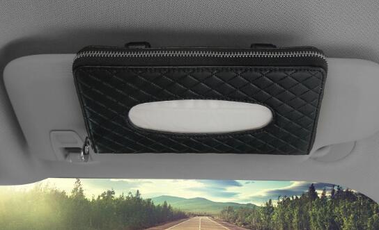 Pu lederen zonneklep stoel rugleuning hangend type auto tissue doos autobenodigdheden servet papier lade hoes houder: Type 1