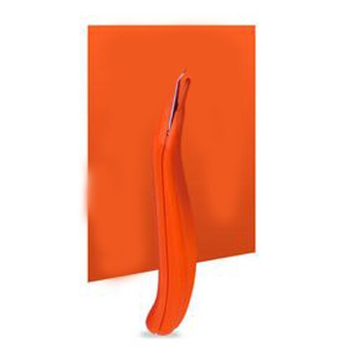 Xrhyy 5 stk magnetisk hæftefjerner skub stil remover 5 farve plast med jern let hæfte fjerner værktøj til kontor hjem og skole: Orange