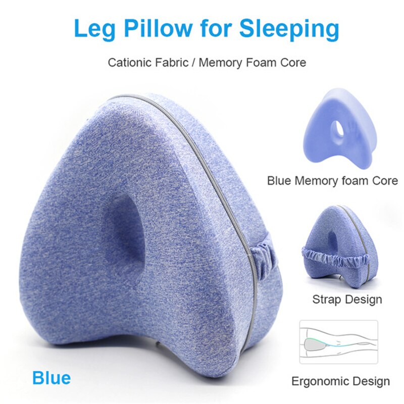 Almohada de espuma viscoelástica para dormir entre las piernas, cojín para dormir, apoyo para aliviar la espalda, cadera cintura para mujeres embarazadas, almohadas para las piernas: green