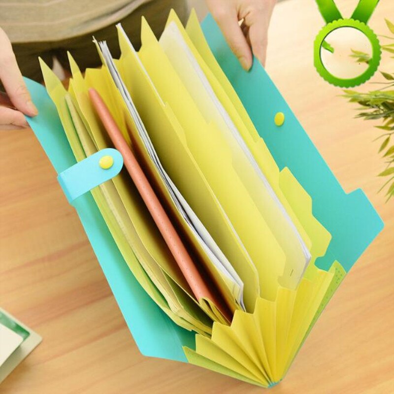 1pc 8 index eenvoudige document A4 display boek PP bestand uitbreiden portemonnee map papier classificatie orgel pakket Filing Producten