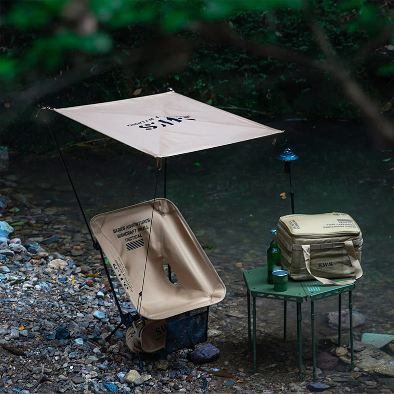 WELLHIKE Sommer Sonnenschirm Markise Mond Stuhl Camping Strand Angeln Camping Leichter Klappstuhl Freizeit Rückenlehne Stuhl
