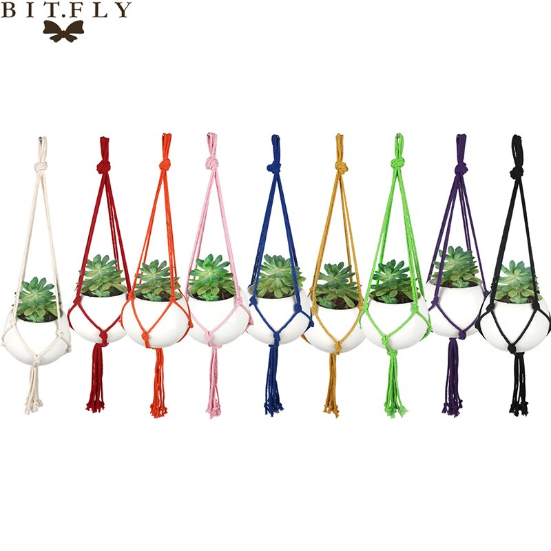 100% Handmade Macrame Plant Hanger Flower /pot Hanger for Wall Decoration Courtyard Garden Decor