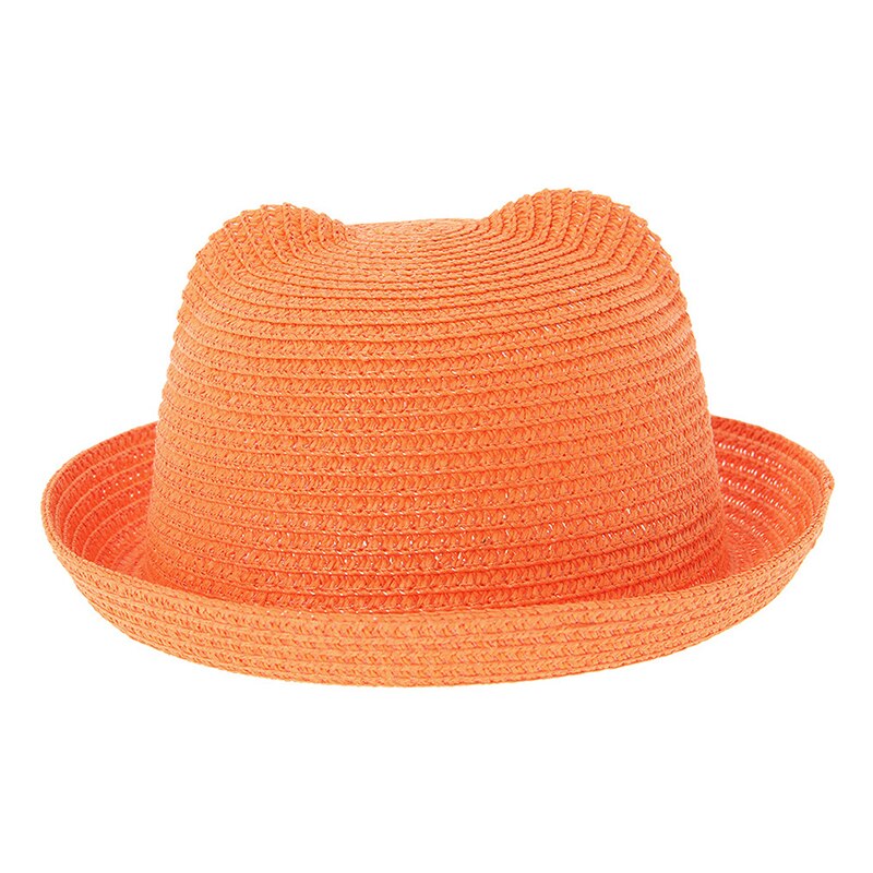 Sombrero para el sol para niños y niñas, sombrero de paja para bebés y niños, sombrero para la playa con orejas de Panamá, bonito, primavera y verano