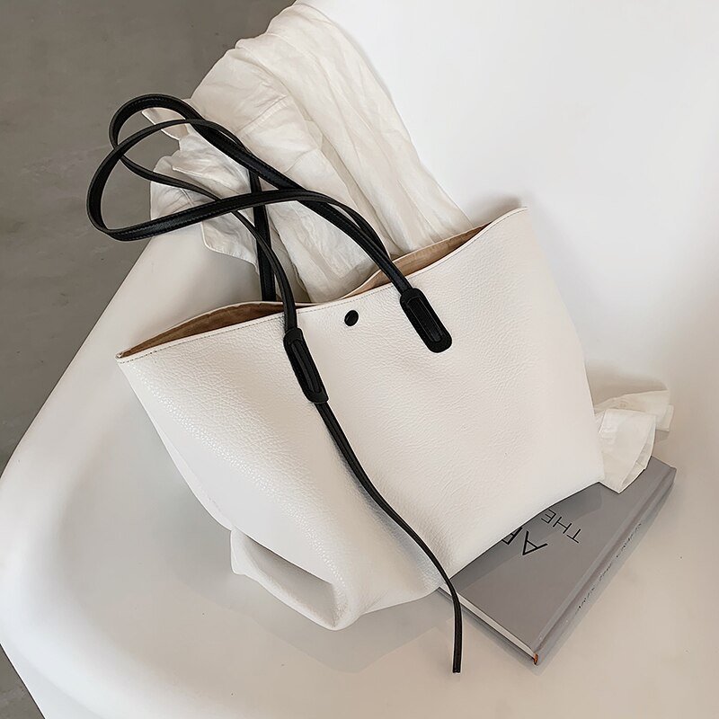 RAINSMORE Laptoptassen handtassen voor vrouwen 15,6 inch PU lederen
