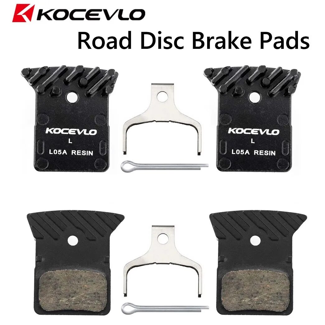 Kocevlo L05A L03A pastillas de freno de disco de carretera resina ICE Metal cerámica bicicleta de carretera para pinza SHIMANO R7070 R8070 9170 RS805: Blanco