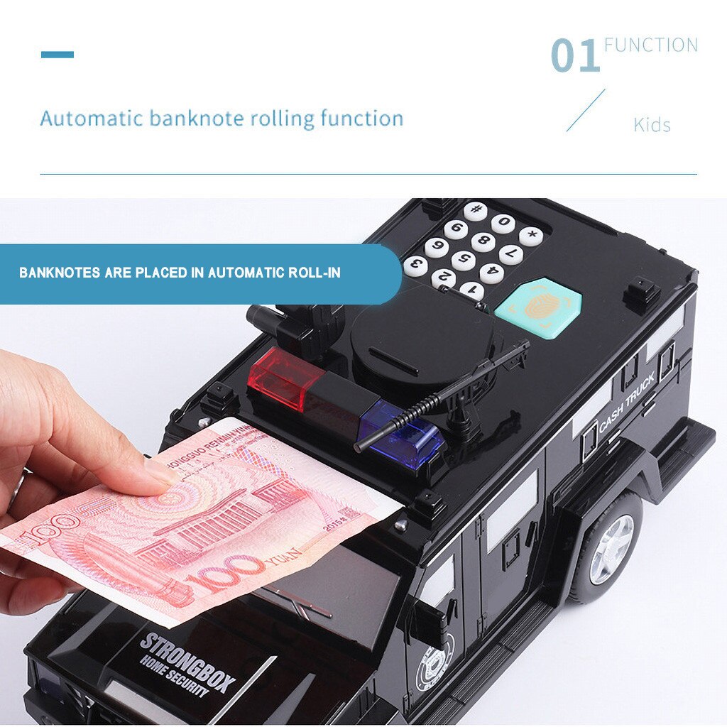 Piggy- Bank Money Saving Box Veilige Auto Vrachtwagen Plastic Wachtwoord Voor Kinderen Speelgoed Voor Kinderen Kinderen Speelgoed Grappige Bank box Accessoires