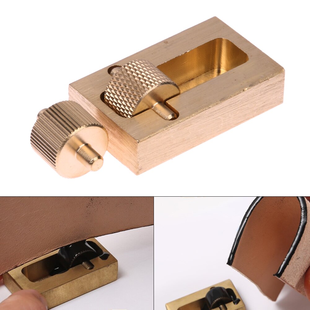 1 Set Carving Gereedschap Zuiver Koper Lederen Craft Lederen Rand Dye Olie Naaien Diy Hand Naaien Sets Leathercraft Tool E5M1